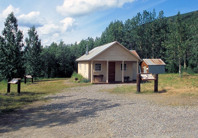 A small cabin with interp panels