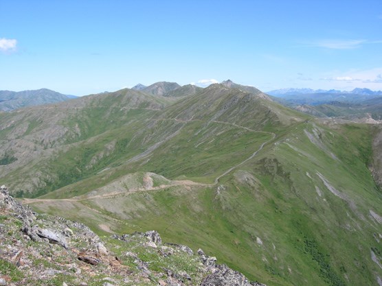 An old mining road, high in the Kantishna Hills