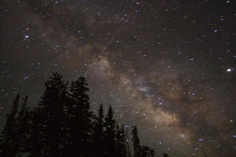 Night sky with millions of stars and the milky way