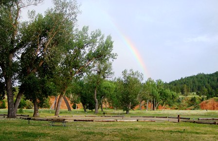 Rainbow over the Belle Fourche Campground Rainbow over the Belle Fourche Campground