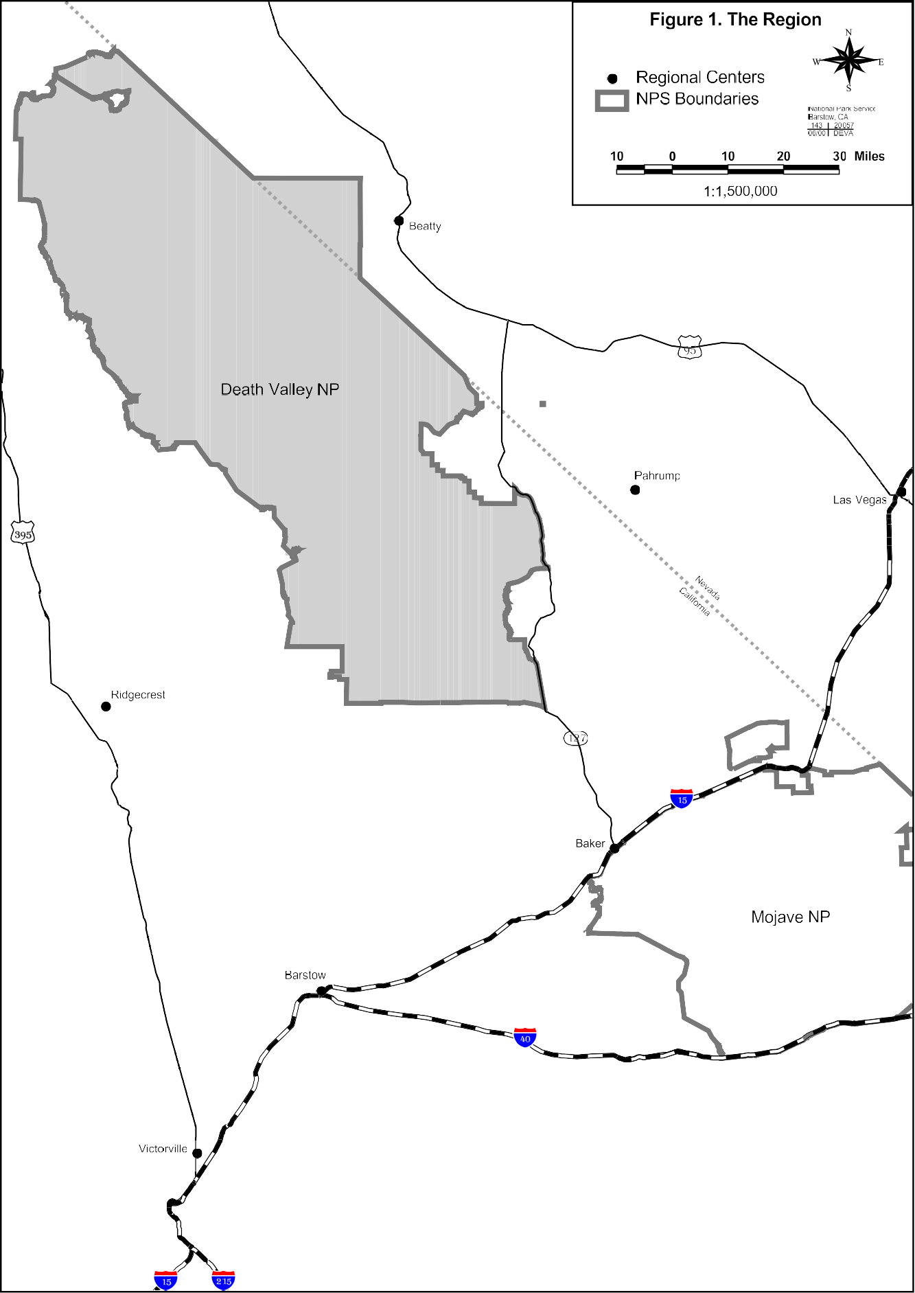 A map of the Death Valley Region