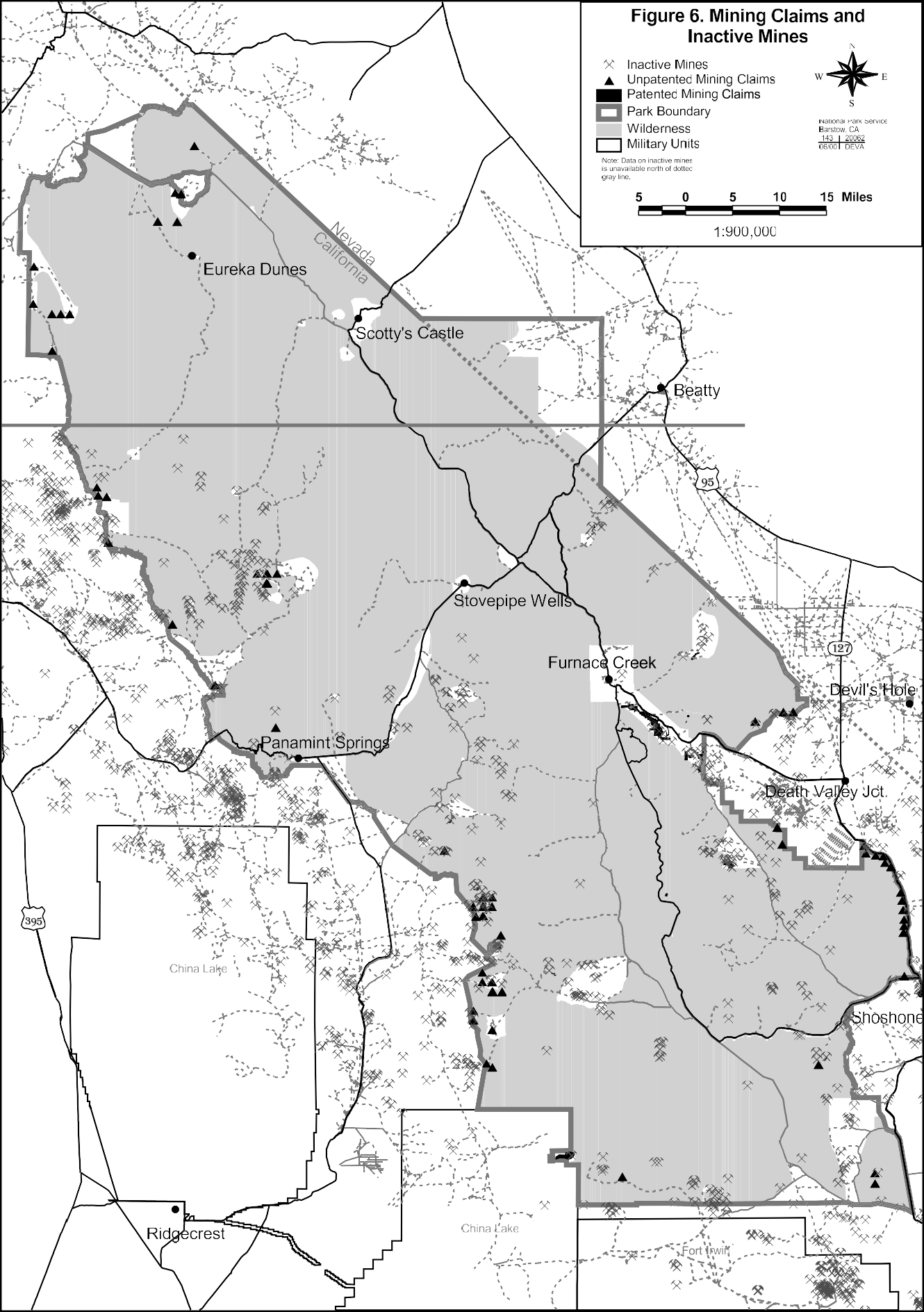 Figure 6. Mining Claims and Inactive Mines