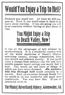 magazine with heading: would you enjoy a trip to Hell?