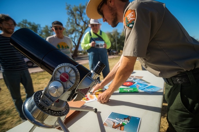 Park Ranger and solar scope