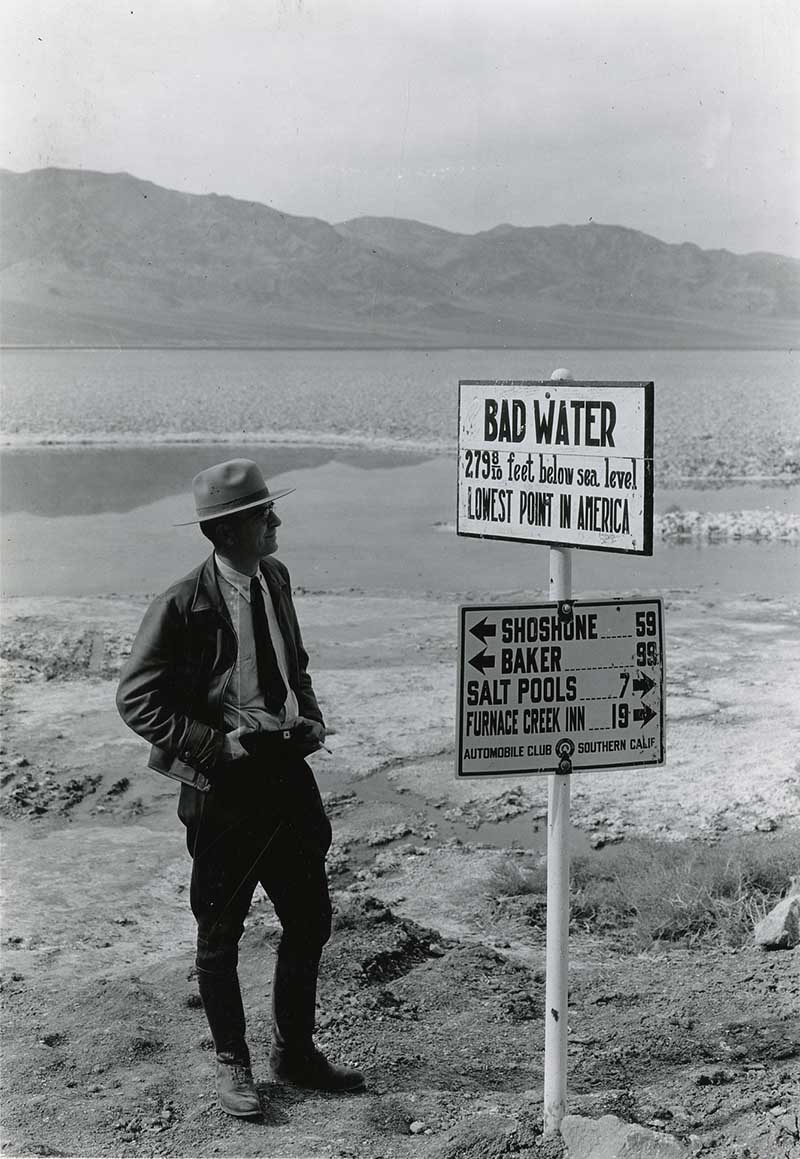 Historic ranger at Badwater in 1935.