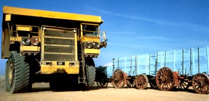 new and old mining equipment