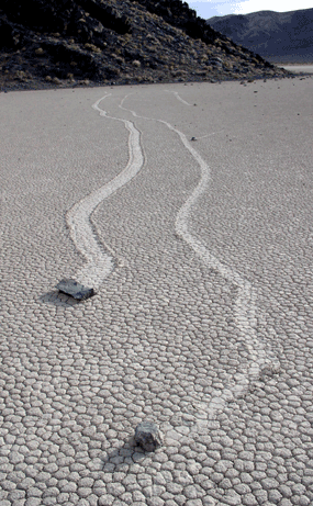 mysterious moving rocks