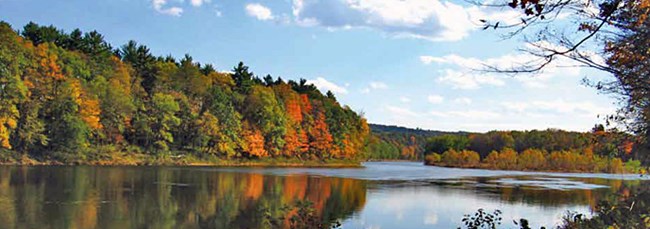 The Delaware River on an autumn afternoon