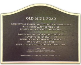 Marker on Old Mine Road NJ