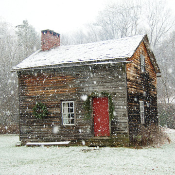 Depue Cabin  in the Snow