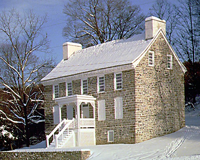 Van Campen Inn covered in a blanket of snow.