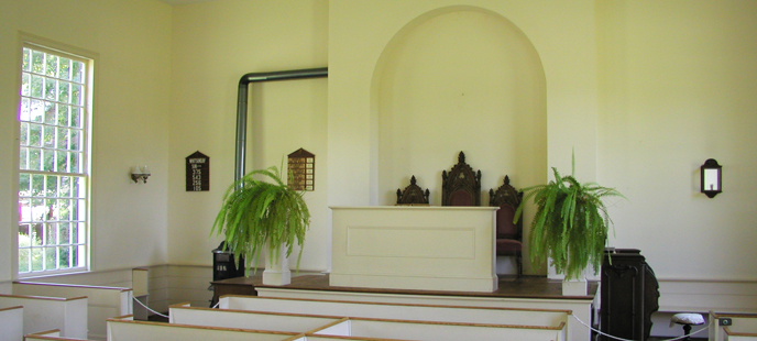 Millbrook Village church pulpit Millbrook Village church pulpit