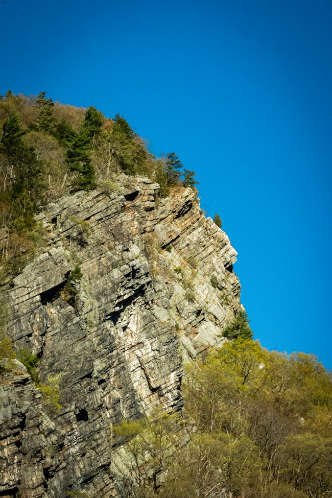Mount Tammany with its layers upon layers of sedimentary rock
