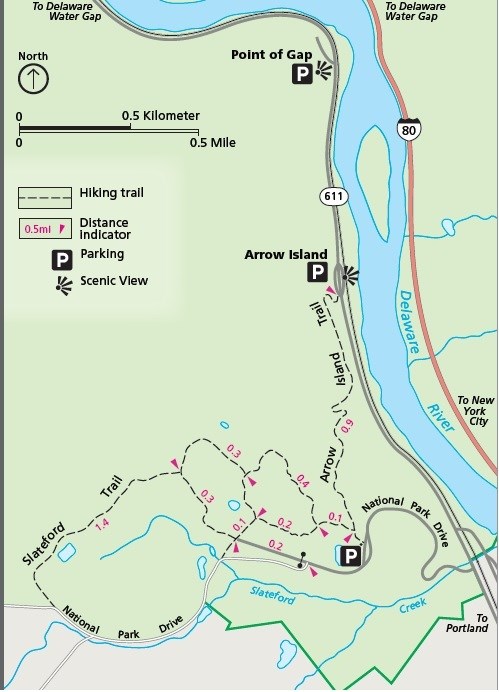 The Arrow Island Trail and Slateford Trail are great places to get some time to yourself. Enjoy the hike!