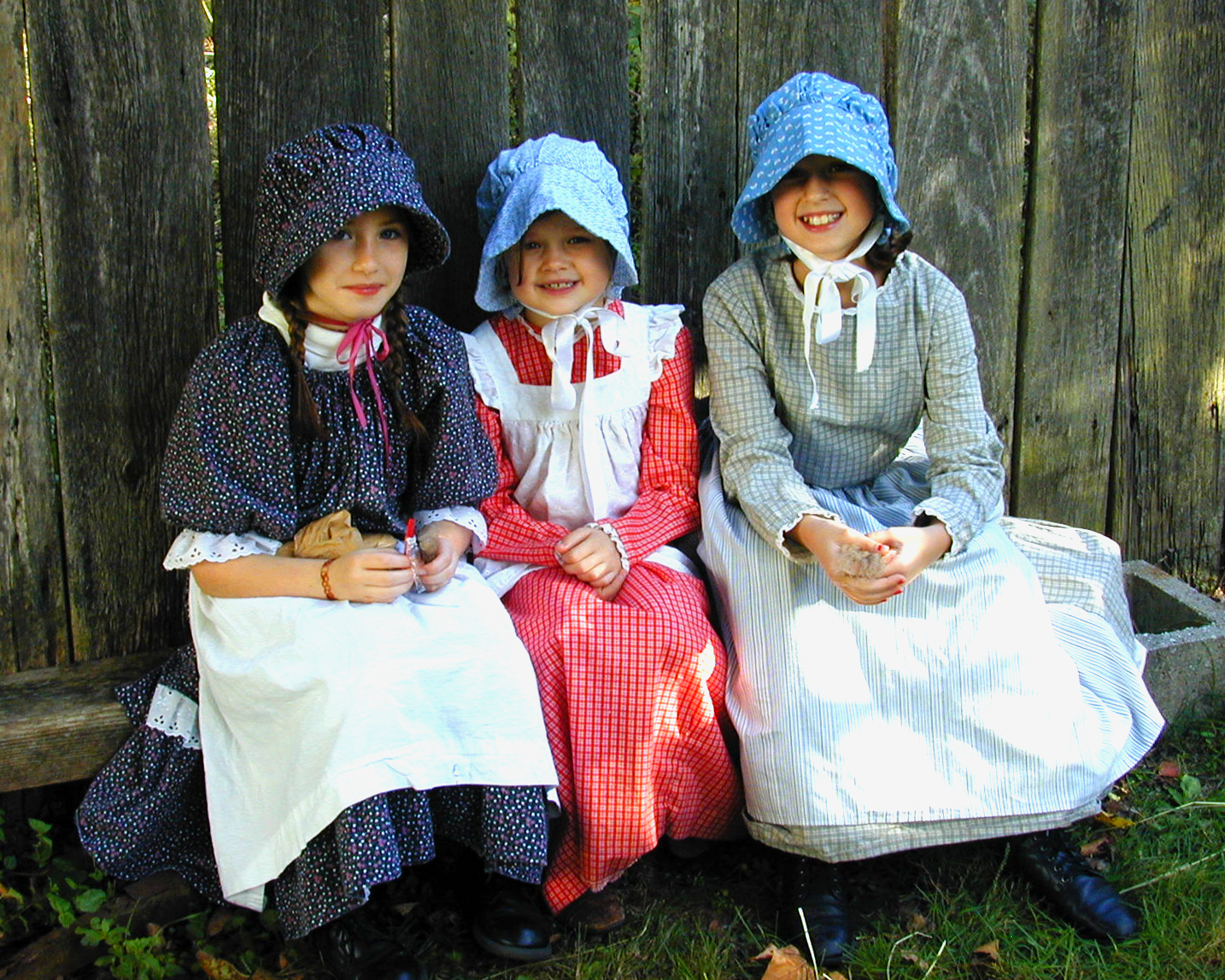 Image of young girls dressed in period costume for Millbrook Days Image of young girls dressed in period costume for Millbrook Days