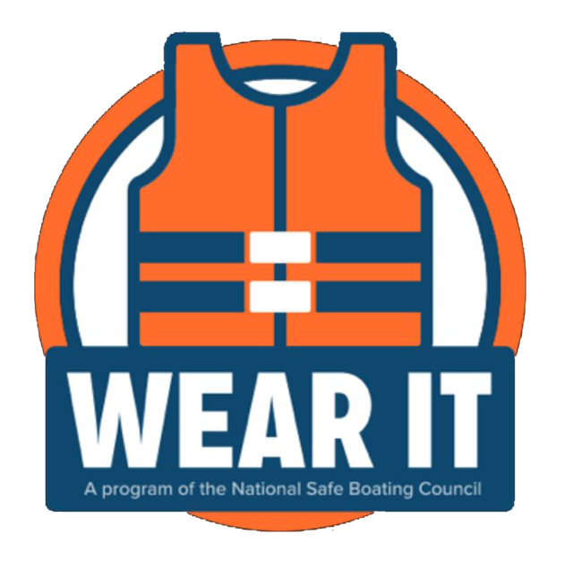 Logo depicting life jacket and the words 'Wear It'
