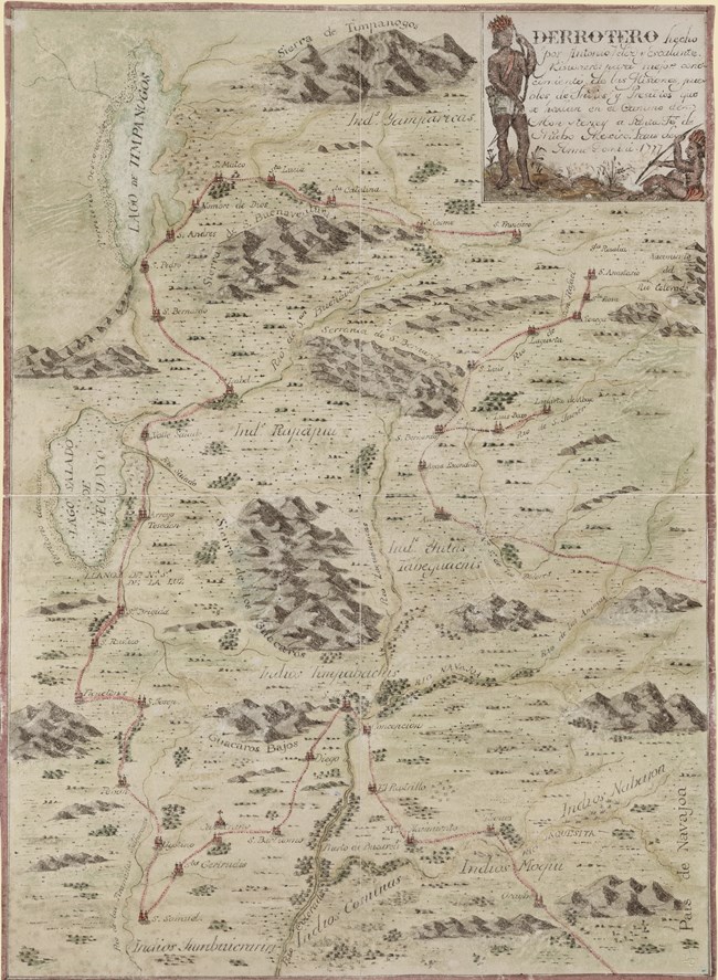 Map by Don Bernardo Miera y Pacheco 1777
