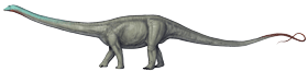 Artwork depicting a Diplodocus dinosaur