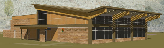 Artist's concept drawing of new visitor center