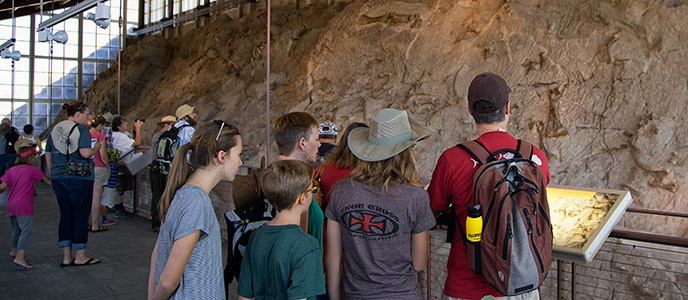 Visitors at the Quarry Exhibit Hall