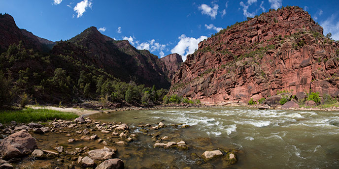 Triplet Falls on the Green River in Dinosaur National Monument