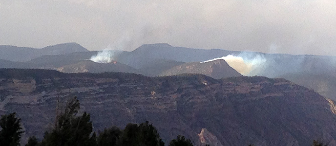 Wild and Hacking fires ignited on June 13 on Wild Mountain in Dinosaur National Monument.