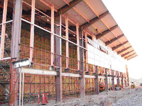 Quarry Exhibit Hall construction 