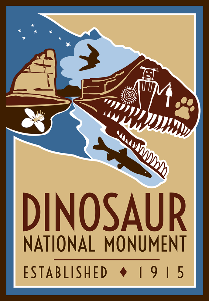Logo for the 100th Anniversary of Dinosaur National Monument