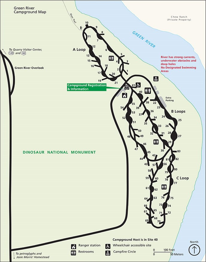 Green River Campground map