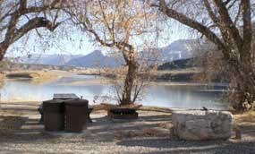 View of Green River from a campsite at the Rainbow Park Campground.