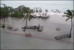 Damage to Garden Key from Hurricane Charley in 2004