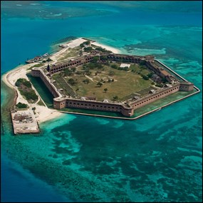 Aerial view of Fort Jefferson