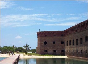 Sunny skies over Fort Jefferson