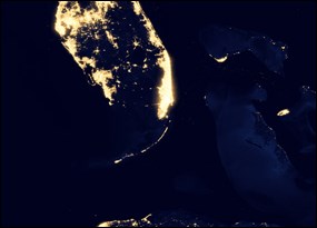 Lightscape at night in south Florida and beyond