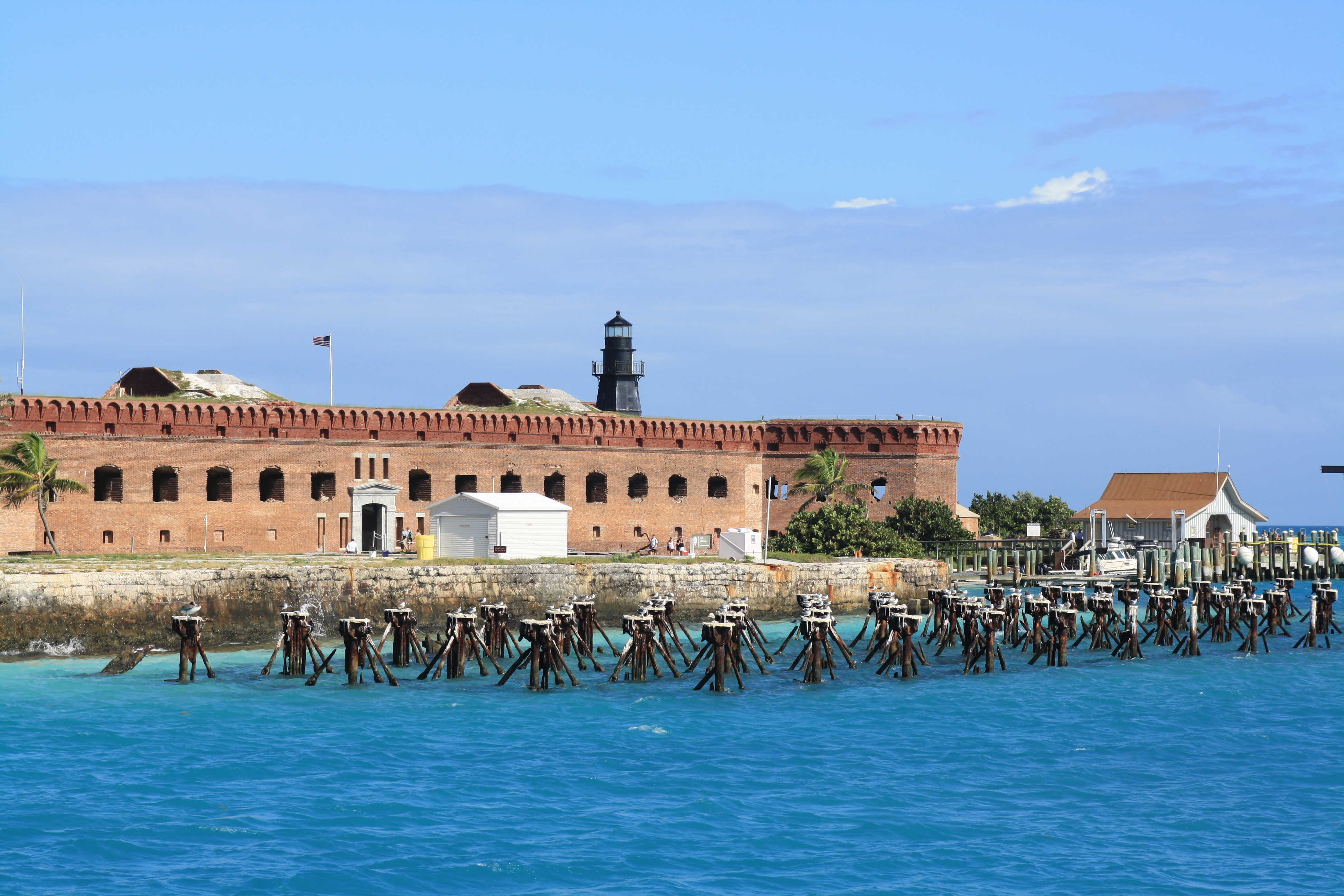 A lside view of Fort Jefferson in Garden Key