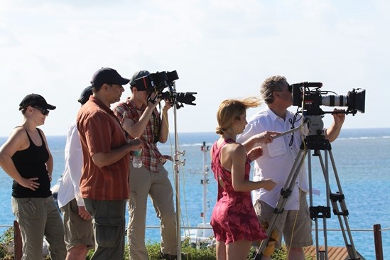 Filming Crew at Dry Tortugas