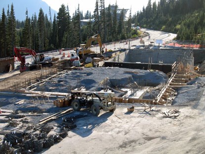 Foundation Construction of Henry M. Jackson Memorial Visitor Center at Mount Rainier National Park, Washington.