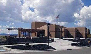 Multiagency Visitor & State Travel Information Center at the El Malpais National Monument, New Mexico.