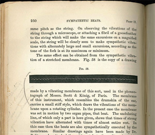 Edison's marginalia in Helmholtz book, p. 250