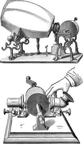 Scott phonautograph and Edison phonograph (267 px w)