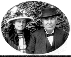 Mina and Thomas Edison.