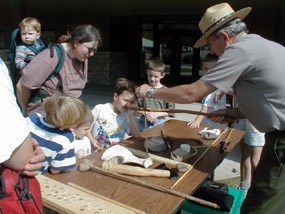 Prehistoric tools demonstration