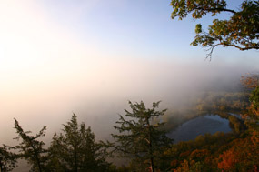 Sunrise at Fire Point with Fog