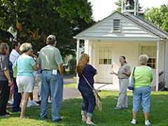ENHS intern conducting tour of the Eisenhower grounds ENHS intern conducting tour of the Eisenhower grounds