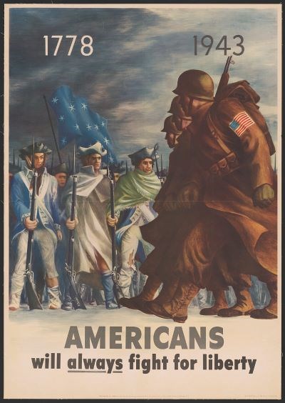 Soldiers in dark brown march past soldiers in white