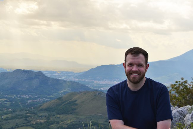 A color photograph of author Jared Frederick