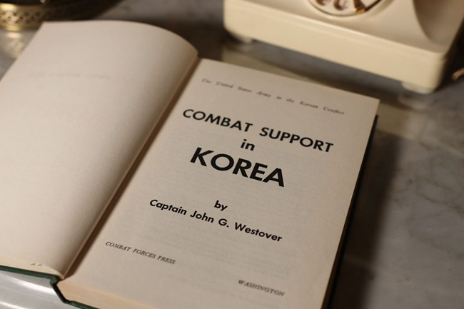 A color image showing the interior of John Westover's book on Korea
