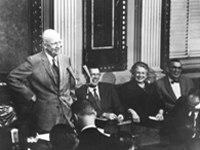 President Eisenhower at press conference President Eisenhower at press conference