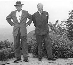 Ike and Field Marshal Montgomery touring Gettysburg battlefield.