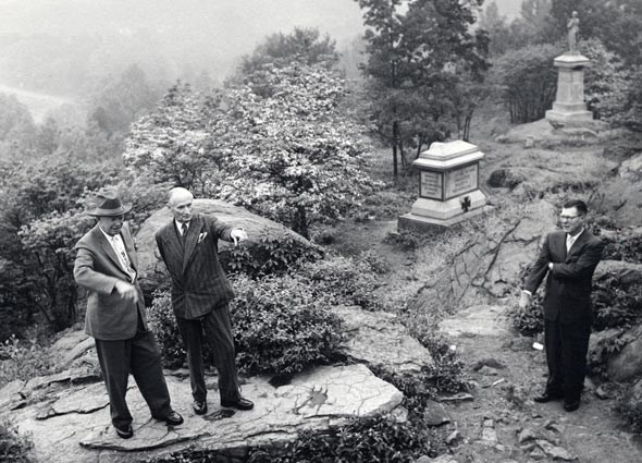 Ike and Monty surveying the Gettysburg Battlefield from Little Round Top. Ike and Monty surveying the Gettysburg Battlefield from Little Round Top.